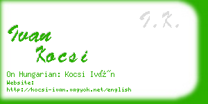 ivan kocsi business card